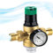 Regulador De Presion Agua 1 Pulgadas, Reductor De Presion De Agua Ajustable Con Manometro Presion Agua Y Filtro De Malla, VáLvula Reguladora De PresióN De Agua Para Grifo De Riego De JardíN (Latón)