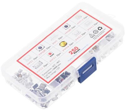 BELLIFFY 250 Stück Mikroschalter Sortiment Fühlbare Druckknöpfe Für Auto Fernbedienung Reparatur Ersatz Schalter Zubehör Für Elektronische Anwendungen Langlebig Und Präzise