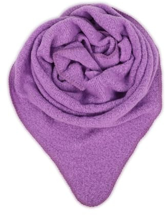Malito - Écharpe tendance pour femme - Écharpe triangulaire douce - Couleur unie - Longue et moelleuse - XXL - S601, lilas, taille unique
