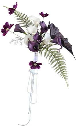 Harilla Künstliche Calla-Lilien-Blumen, Brautstrauß, Hochzeitsstrauß für die Braut mit Blumen für Party, Valentinstag, Jahrestag