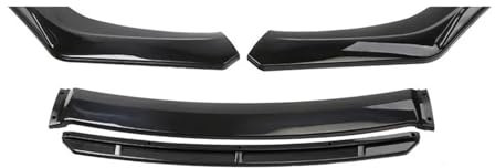 Front Spoiler Lippe 4PCS Auto Vorderen Stoßfänger Lip Body Kit Spoiler Canard Splitter Diffusor Vorne Unteren Kinn Stoßstange Abdeckung Lippe Vorne Spoiler Universal(Schwarz)