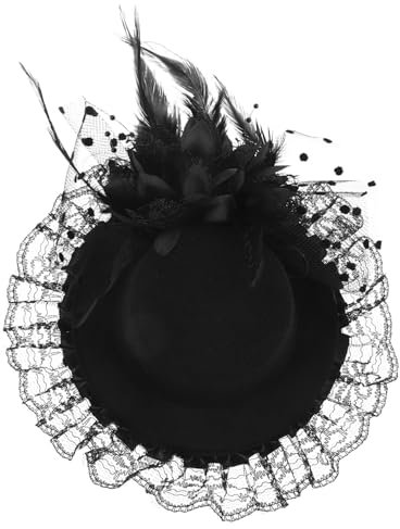 CALLARON Mini Hut Für Damen Mit Feder Modischer Fascinator Für Teeparty Kleiner Hut Feder Passend Für Geburtstage Und Familienfeiern