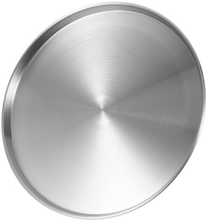 Holibanna Edelstahl Pizzablech Rund 26cm Backform Multifunktional für Ofen Grill Dämpfen mit Glatter Oberfläche