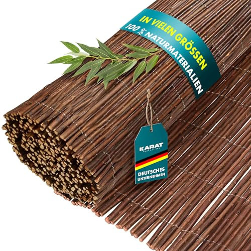 casa pura Weidenmatte 150x500 in 5 Größen - Sichtschutzmatte aus Weide · für Garten, Balkon und Terrasse · Balkonsichtschutz · natürlicher Sichtschutzzaun