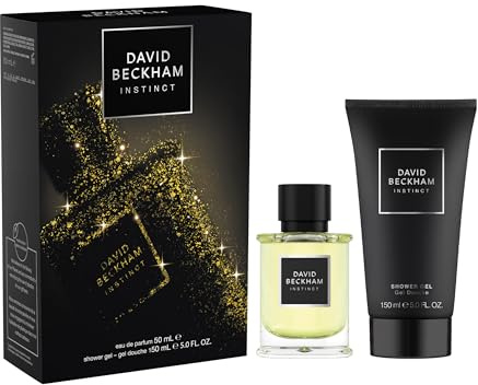 David Beckham, Presentlåda för honom instinkt med Eau de Parfum och duschskum, fängslande, oåterkallelig doft fougère granulat, 50 ml & 150 ml