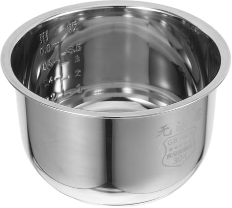 LAPYAPPE Olla Interior Capacidad de Acero Inoxidable para Arrocera Eléctrica Varios Estilos de 1.6l Fácil de Limpiar, Accesorio de Repuesto Práctico y Duradero