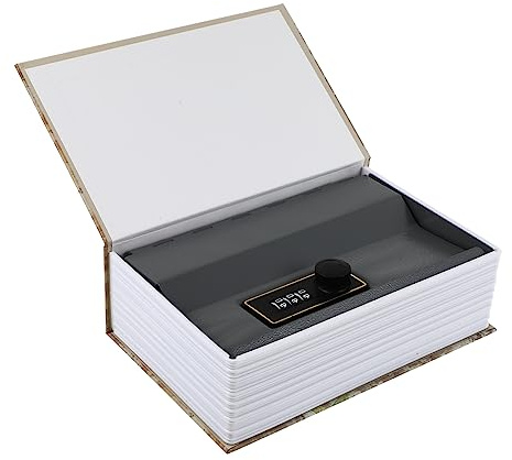 FIXOSHEE Caja Fuerte Camuflada con Cerradura de Combinación Diseño Decorativo Forma de Resistente y Duradera para Almacenamiento Seguro de Objetos y Dinero