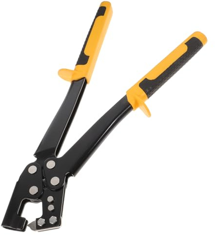 SOPOTUTU Pince à Sertir pour Rail Métal Outil de Fixation et Perçage pour Acier Poignée Antidérapante Ergonomique pour Décoration et Construction