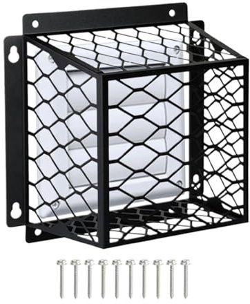 Protección para ventilación de la secadora para aves, protección para capó de escape, acero galvanizado resistente a la intemperie con barrera de rejilla, diseño fácil de montar para lavaderos