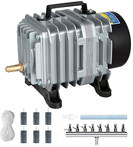 Bomba de aire para aireación de estanques y acuarios, burbujeador de flujo de aire ajustable para hidroponía, 1188/1268 GPH, 75 W
