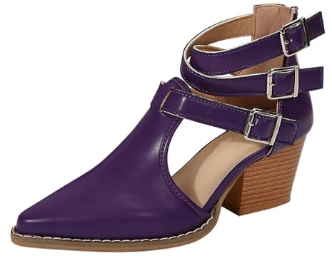 Pumps dam med remmar, klackskor dam eleganta breda fötter traditionella skor vintage höga klackar andas danskängor kilklack höga skor spets tår damskor med klack
