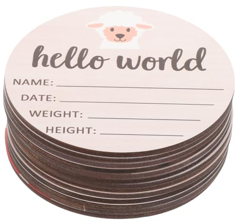 SEWOART Wooden Milestone Cards 13pcs Set round Monthly Milestone Discs Photo Props for Tracking ’s Growth and Newborn Photography, for Shower Gifts