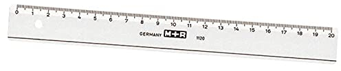 M+R 711200000 Lineal schmal 20 cm glasklar