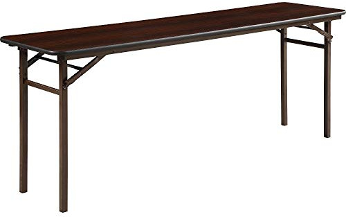 Lorell Folding Mahogany Banquet Table, 72