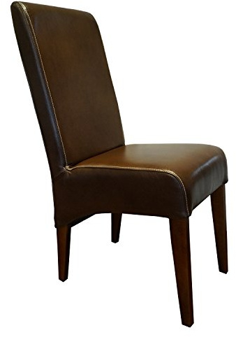 Quattro Meble Stühle ABBA Dunkelbraun Echtleder mit Ziernaht Lederstühle Echt Leder Antique Dark Brown Esszimmerstuhl Lehnstuhl Rindsleder Volleder Esszimmerstühle Esszimmer Stuhl