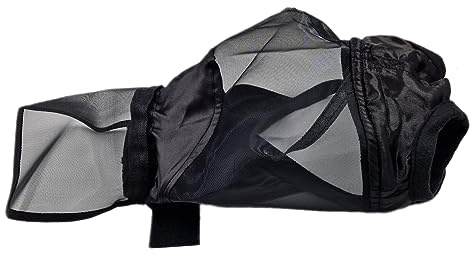Lissy Fliegenhaube + Nase ohne Ohr Fliegenmaske Gummidichtung + Nasenteil Minipony Minishetty Mini Shetty Fliegenschutz Tysons Breeches (Shetty, Schwarz)