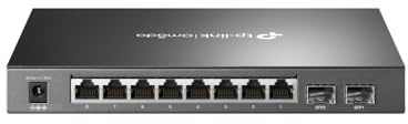 TP-Link JetStream 8-Port Gigabit Smart PoE+ Switch with 2 SFP Slots, Supports 8 Gigabit PoE Ports, 58W Budget, Fanless (TL-SG2210P)