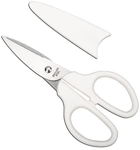 YOUGUOM 6in Multipurpose Scissors, Comfort Grip, Stainless Steel Sharp Basic Shears for Office Home Household Kitchen School Craft Supplies w/Protective Cover