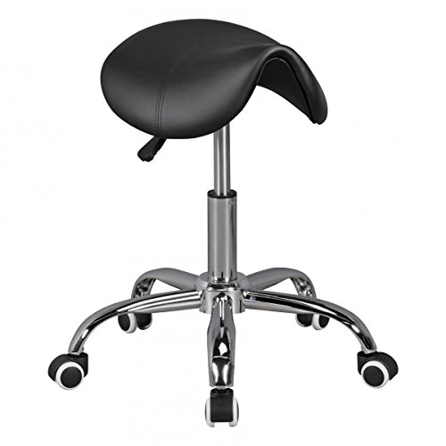 KADIMA DESIGN Sattelhocker BEVANO, höhenverstellbar, 100 kg Belastbarkeit, in Schwarz oder Weiß Farbe: Schwarz