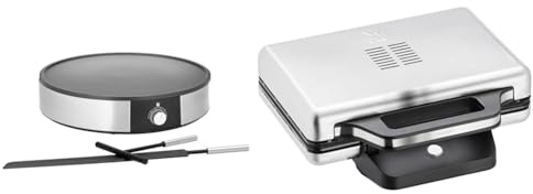 WMF Lono Crepes Maker Creperie mit Wender und Teigverteiler, 1600 W, Ø 33 cm & Lono Sandwich Maker, Sandwichtoaster, für 2 Standard- oder XXL-Toasts, 2-stufige Höhenanpassung für mehr Füllung
