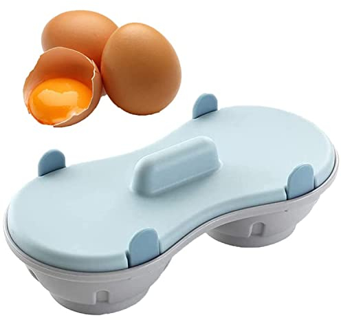 TMXKOOK 2 Pices Pocheuse ufs au Micro-Ondes Cuiseur Oeufs 2 Tasses Pocheur Doeufs Cuit La Vapeur Ustensile de Cuisine