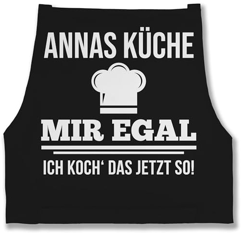 Geschenk mit Namen personalisiert by Shirtracer - Schürze - Kochschürze - Mir egal ich koch das jetzt so mit Namen