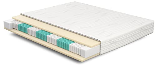 Meisterschlaf Matratze 270x200 cm - SERA H3 - Tencel - Orthopädische 7-Zonen - Höhe 22 cm - Ideal für Allergiker & Schwitzer - Tonnentaschen - Taschenfederkernmatratze 270x200