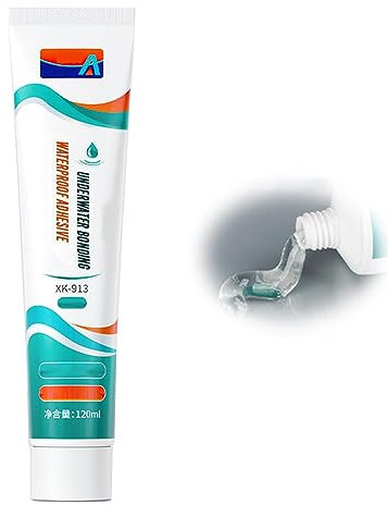 120ml Unterwasserkleber Wasserdichtes Klebeband, Glas Wassertank Reparatur Klebeband, Wasserdichtes Dichtmittel Kleber Schnellhärtendes Glas Kleber Metall Kleber (Durchsichtig)