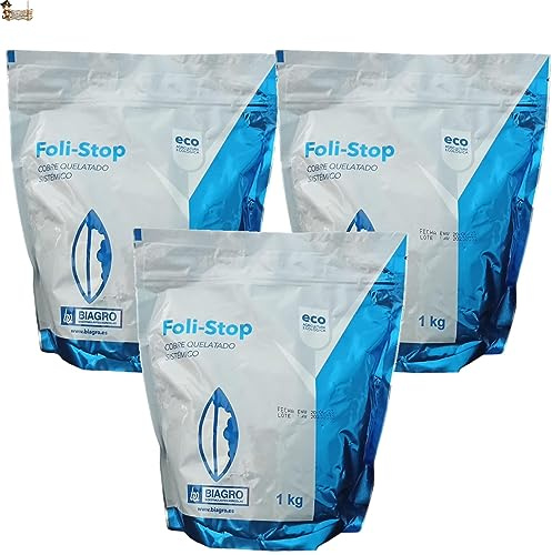 BricoLoco.com Quelato de cobre para plantas ¡¡¡PACK 3 Kgs.!!! Cobre quelado corrector de carencias o deficiencia de cobre. Sistémico para agricultura ecológica. Huerto, jardín, frutales, olivo (3)