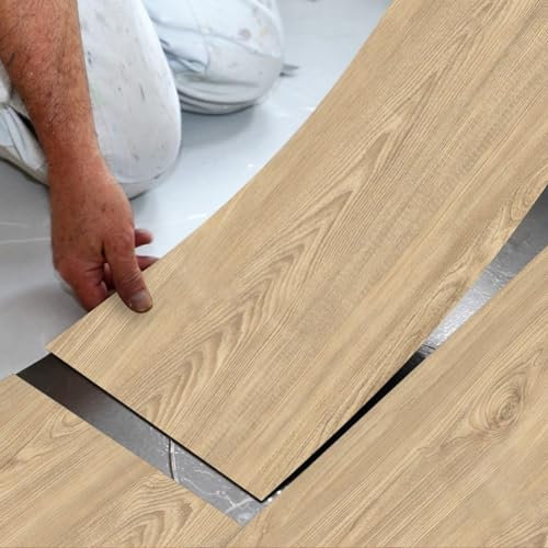 DAZZLEEX Adesivo vintage effetto legno vinile pavimento parete piastrelle adesivo rovere antico venatura camera da letto adesivi antiscivolo pavimento 20 * 300 cm