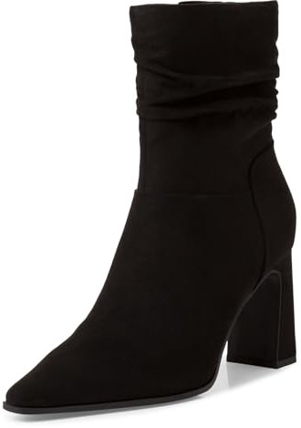 MARCO TOZZI Damen Stiefeletten mit Absatz Spitz Elegant, Schwarz (Black), 37 EU