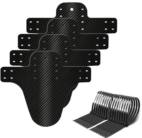 LHOEST Parafanghi per mountain bike, in fibra di carbonio, con 40 cravatte, paraspruzzi bicicletta anteriore posteriore Mudguard per mountain bike da 20/24/26/27,5/29 pollici