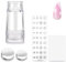 Bewudy Lot de pochoirs de stamping pour ongles, motif floral, avec double tête, tampons transparents et grattoir, tampons French Nails, plaque pour manucure, bricolage