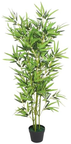 ZEYUAN Künstliche Bambuspflanze mit Topf 120 cm Grün, Künstliche Pflanzen Deko, Kunstpflanzen Wie Echt, Künstliche Zimmerpflanzen, Pflanzen Deko, Artificial Pflanzen