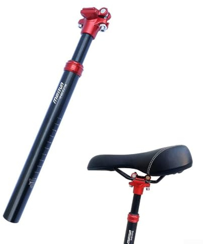 Reggisella per bicicletta, in lega di alluminio, molla ammortizzante, supporto per sella della bicicletta, tubo di sospensione per MTB e bici da strada (30,4 x 350)