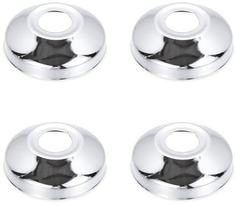 Stainless Steel Cover, Set of 4 Cover Rosette Stainless Steel, 66 x 40 mm Rosettes Cover, Pipe Covers, for Shower Fittings, Taps, Radiator Pipes