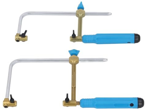 Sierra de Calar Sierra de Mano de Metal, Sierra para Metales Antideslizante de Corte Rápido de 70 Mm + 100 Mm con 8 Hojas de Sierra de Acero de Repuesto Kit de Herramientas para
