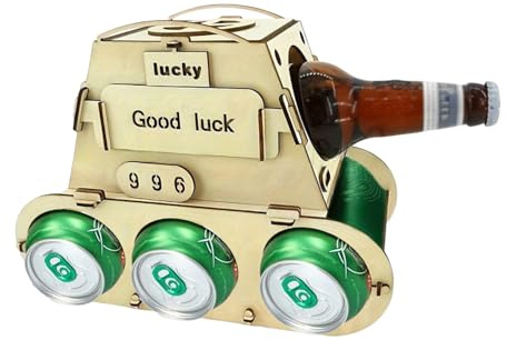 Flaschenträger, TankBierträger Holz, Bierträger Flaschenträger aus Holz, Lustiges Bier Geschenke für Männer, DIY Bierflaschenhalter, für Partys Geburtstag Geschenk