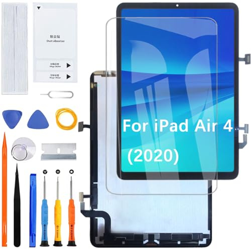 HLYGZX Pantalla para iPad Air 4 2020 A2324 A2072 A2325 A2316 Negro | con kit de reparación，IPS LCD，Pantalla HD，Reemplazo de Pantalla