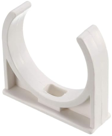 TA-VIGOR 50mm PVC Water Pipe Clamps Clips, 20pcs U-Shaped Tubing Hose Buckles for 50mm OD Tubing, TV Trays Hose Hanger Support Pex Tubing Hose Clamps Universal Single Pipe Clip