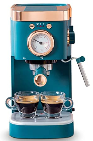 Espresso Coffee Machine, Bean to Cup, 1050W, 20 Bar, 1.2L, Semi-Automatic with Steam Milk Frother for Home Brewing