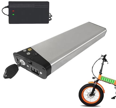 JHKJ Faltrad-Akku, 36 V, 10,4 Ah, 12 Ah, 14 Ah, Faltbarer eingebauter Lithium-Akku für 0–500 W faltbaren Elektrofahrradmotor mit 3-poligem Anschluss,36v 10.4ah