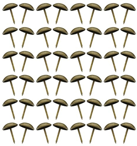 WOONEKY 100 Pièces Clous Tapissier Bronze Tête Ronde Antique Décoratifs pour Meubles et Décoration Murale