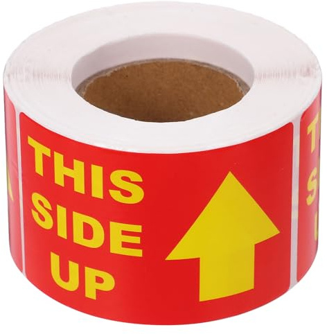 Cabilock Rollo de Etiquetas Adhesivas de Advertencia de Frágil 3X18 Pulgadas 300 Unidades para Embalaje y Envío Adhesivo Resistente para Protección de Paquetes Delicados