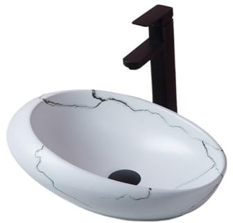 Lavello Bagno Piccolo lavandino da bagno 48 * 31 * 13,5 cm, lavabo appoggio for di servizio, design salvaspazio, in ceramica bianca