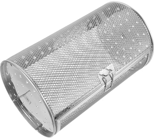 SEWACC Panier Rotatif INOX pour Four et Friteuse à Air 360° Porte Mobile, Accessoire de Cuisson Polyvalent pour Rôtisserie, Torréfaction de Fruits Secs et Légumes, Compatible Barbecue