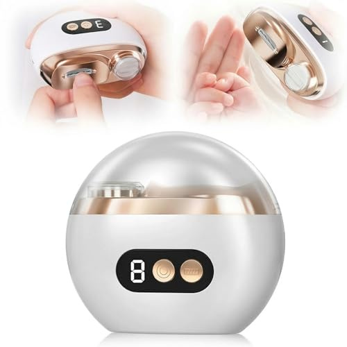Electric Nail Clippers Electric Nail File, 2026 Upgrade 3-in-1 Auto Nail Clippers with LED Light, Rechargeable, 3 Speed Settings, Safe for Babies, Adults and Seniors