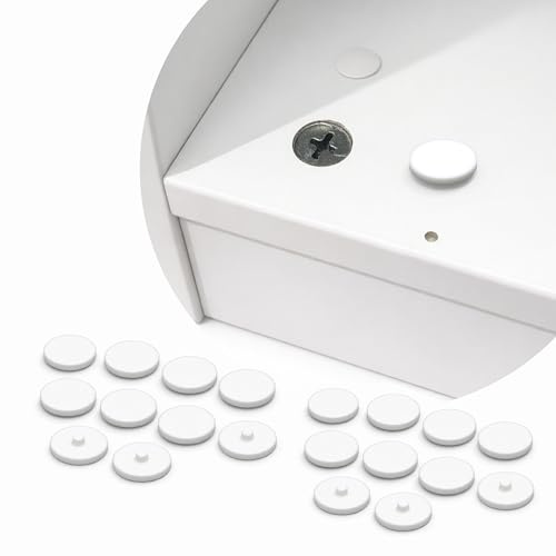 Sintrix Fab 20x Schraubenabdeckkappen Weiß – Kunststoff Abdeckung für Exzenterverbinder – passend für IKEA Exzentermutter (Kreuzschlitz) – kompatibel mit KALLAX/EXPEDIT/TROFAST & vielen Möbeln
