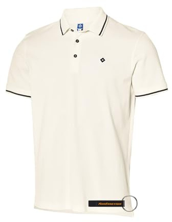 Hamburger SV HSV Poloshirt Gunther, Offizieller Fanartikel, Weißes Polo mit gestickter Raute, 100% Bio-Baumwolle, klassisch & nachhaltig