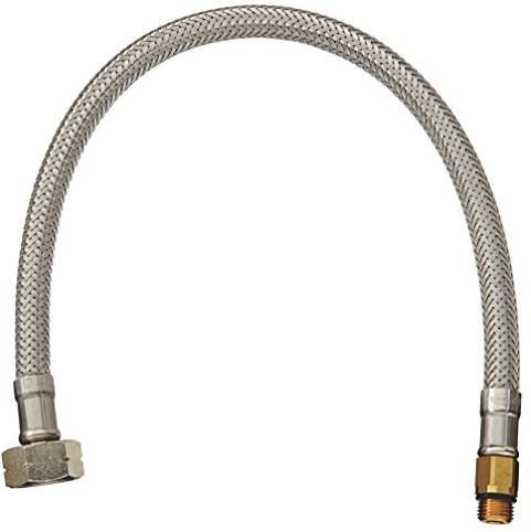 GROHE Druckschlauch flexibel M10 x 1 x M15x 1 x350 (Original Ersatzteil, Langlebig, Robust, Herstellergarantie: 5 Jahre), Chrom, 46254000